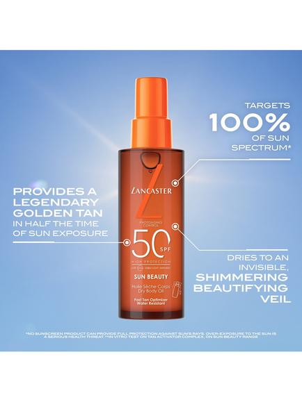 Lancaster Sun Beauty Dry Body Oil SPF 30, 150ml - view 2, Light Brown