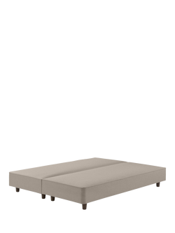 John Lewis OUTLET Pocket Sprung Shallow Divan Base, King Size, Soft Touch Chenille Steel, Steel