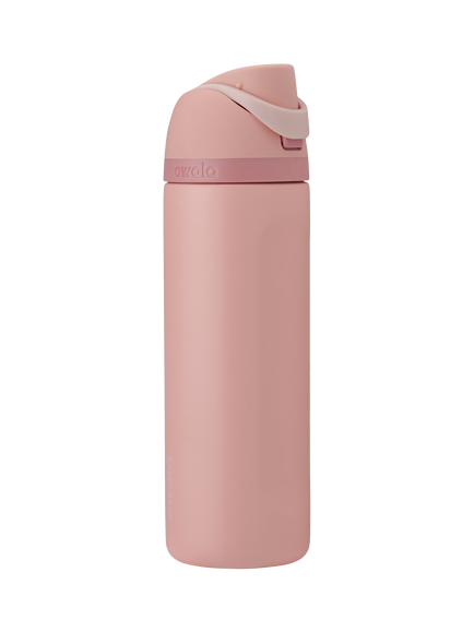 Owala FreeSip Leak-Proof Stainless Steel Drinks Bottle, 710ml, Rose Quartz, Rose Quartz