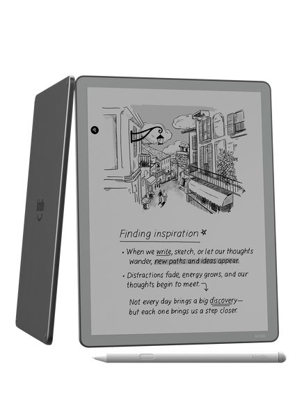 Amazon Kindle Scribe without Front Light (2025) eReader with Premium Pen, 11”, 16GB, Grey, Grey