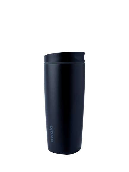 Owala SmoothSip Stainless Steel Travel Mug, 591ml, Very Very Dark