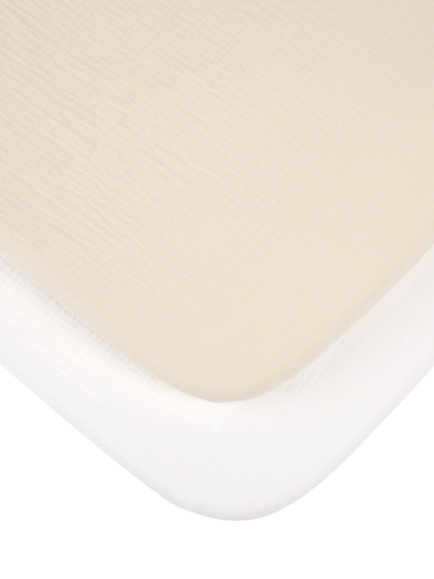 CuddleCo Fitted Crib/Co-Sleeper Sheets, Pack of 2, Cashmere Waffle, Cashmere Waffle