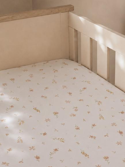 CuddleCo Fitted Crib/Co-Sleeper Sheets, Pack of 2, Cashmere Meadow - view 2, Cashmere Meadow