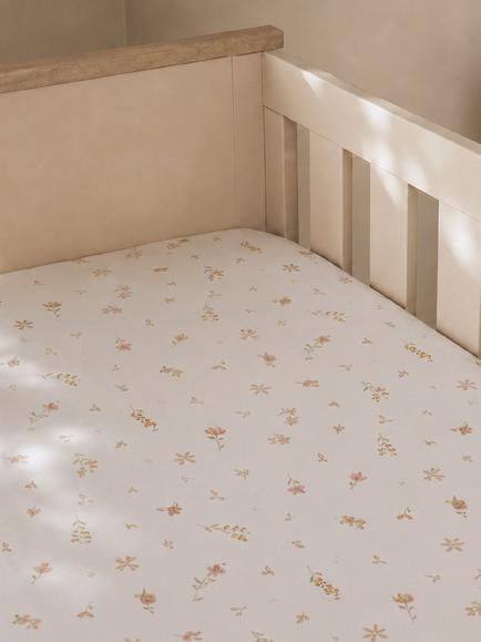 CuddleCo Fitted Cotbed Sheets, Pack of 2, Cashmere Meadow - view 2, Cashmere Meadow