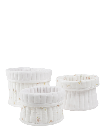 CuddleCo Storage Baskets, Set of 3, Cashmere Waffle, Cashmere Waffle