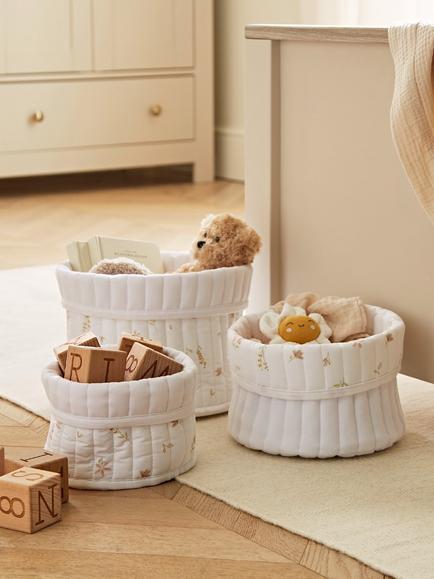 CuddleCo Storage Baskets, Set of 3, Cashmere Waffle - view 2, Cashmere Waffle