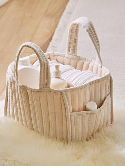 CuddleCo Nappy Caddy, Cashmere Waffle - view 2, Cashmere Waffle