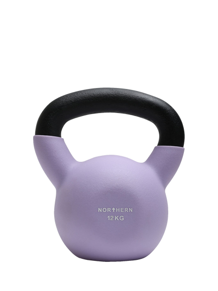 Northern Gym Equipment Neoprene Coated Cast Iron Kettlebell, 12kg - view 2, Lavender
