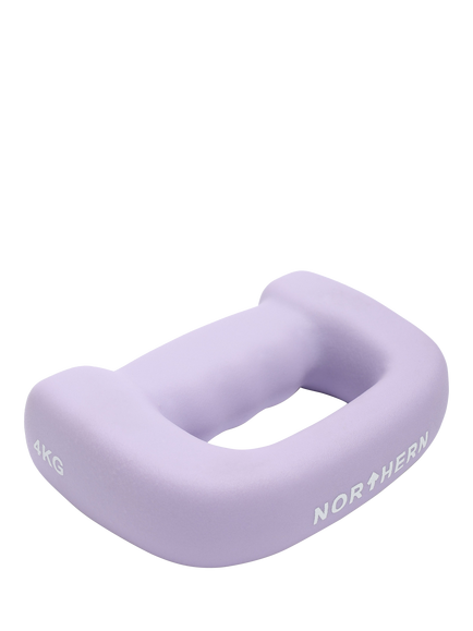 Northern Gym Hand Dumbbells D Shaped Boxing Exercise Weights, 4kg, Lavender