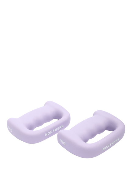 Hand Dumbbells D Shaped Boxing Exercise Weights, 1kg - view 2, Lavender