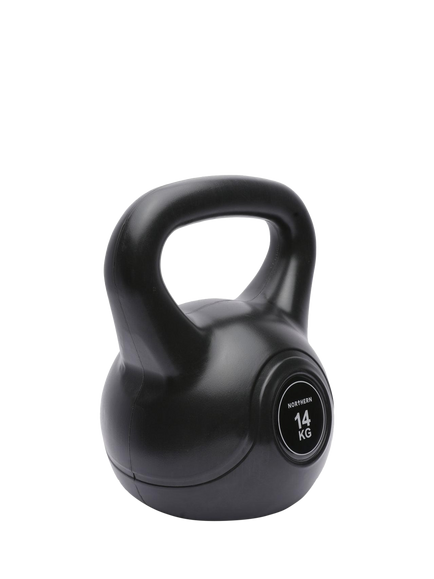 Northern Gym Equipment Vinyl Kettlebell, 14kg - view 2, Black