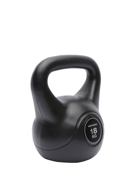 Northern Gym Equipment Vinyl Kettlebell, 18kg - view 2, Black