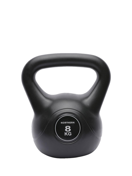 Northern Gym Equipment Vinyl Kettlebell, 8kg, Black