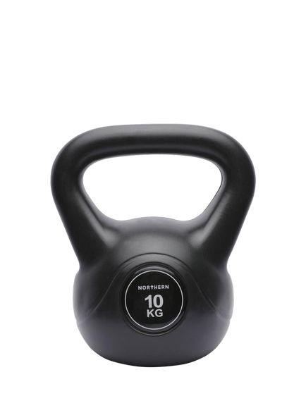 Northern Gym Equipment Vinyl Kettlebell, 10kg, Black