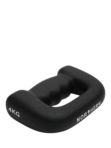 Northern Gym Hand Dumbbells D Shaped Boxing Exercise Weights, 4kg, Black