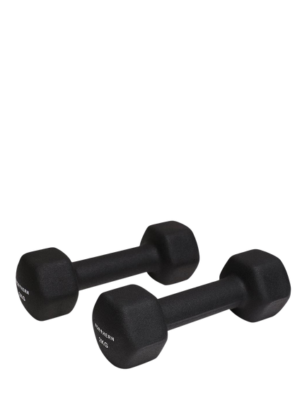 Northern Gym Equipment Neoprene Hex Dumbbell, 2kg, Black - view 2, Black