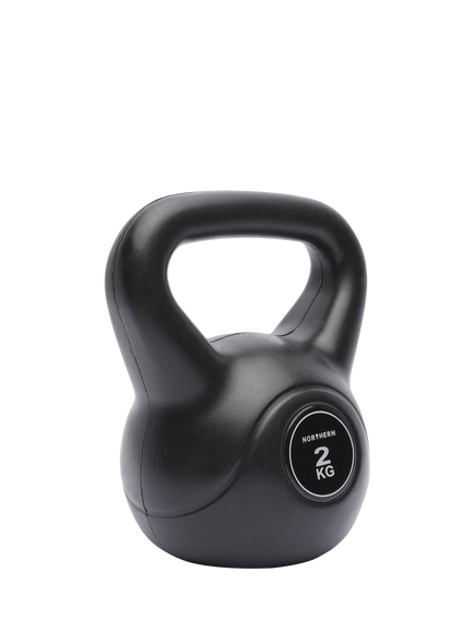 Northern Gym Equipment Vinyl Kettlebell, 2kg - view 2, Black