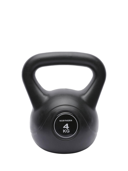 Northern Gym Equipment Vinyl Kettlebell, 4kg, Black