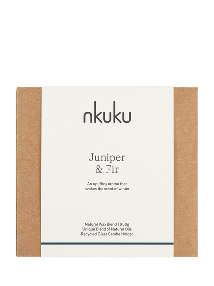 nkuku Juniper & Fir 3 Wick Soy Wax Candle, 950g - view 2, Antique Gold