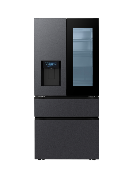 LG InstaView GMGS50DEEP Freestanding 50/50 American Fridge Freezer, Essence Black Steel, Essence Black Steel