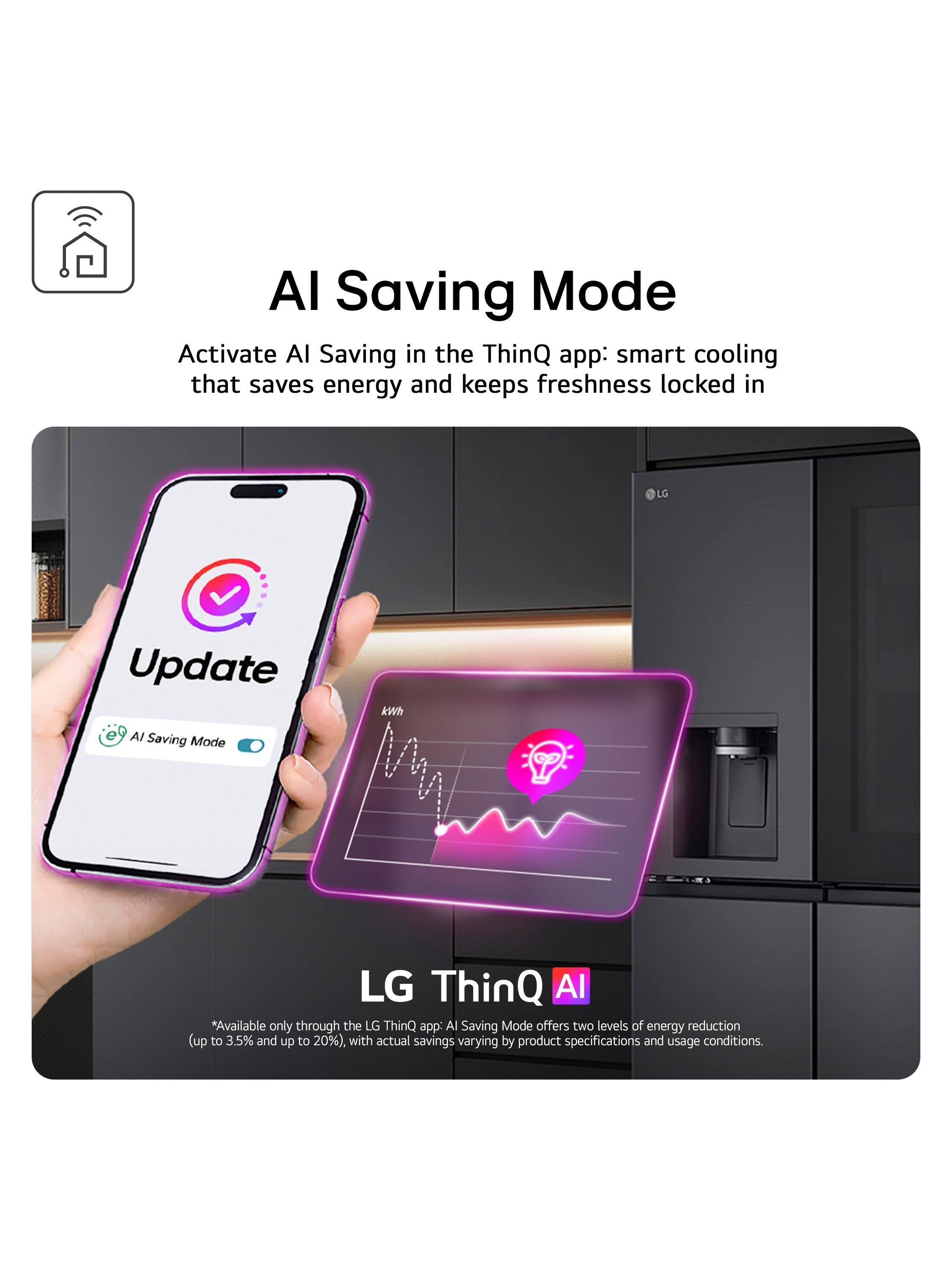 LG InstaView GMGS50DEEP Freestanding 50/50 American Fridge Freezer ...