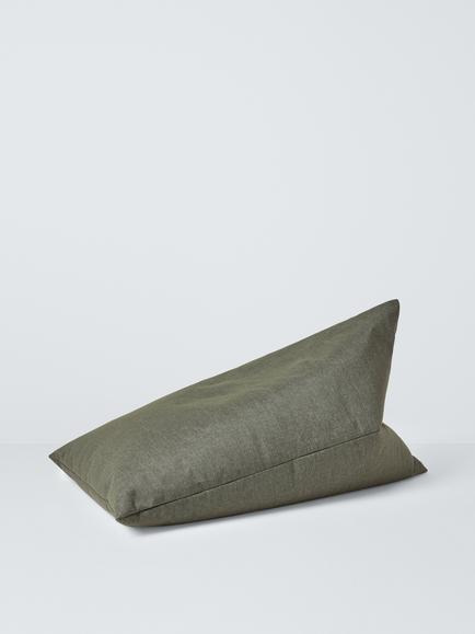 John Lewis Elongated Triangle Beanbag, Green, Green