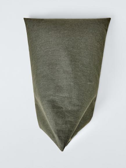 John Lewis Elongated Triangle Beanbag, Green - view 2, Green
