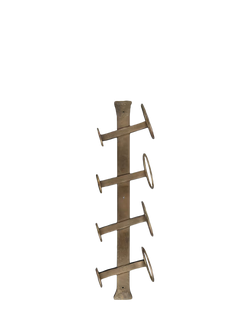 nkuku Shray Iron Wine Rack, Antique Brass, 