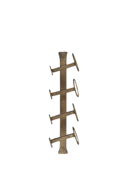 nkuku Shray Iron Wine Rack, Antique Brass, 