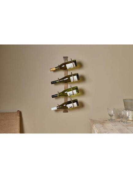 nkuku Shray Iron Wine Rack, Antique Brass - view 2, 