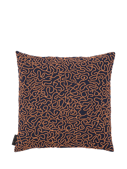 The Conran Shop Ripple Cotton Cushion Cover, Blue, Blue