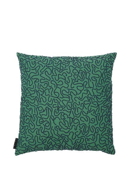The Conran Shop Ripple Cotton Cushion Cover, Green, Green