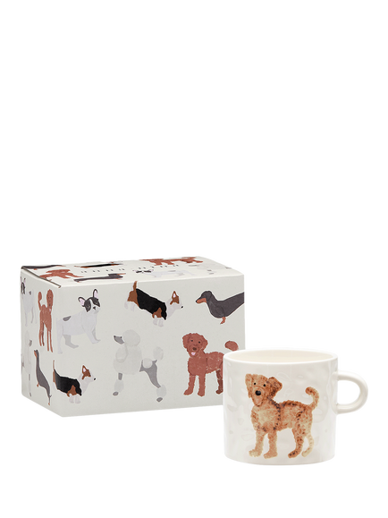 Anna + Nina Labradoodle Stoneware Mug, 500ml, White - view 2, Multi