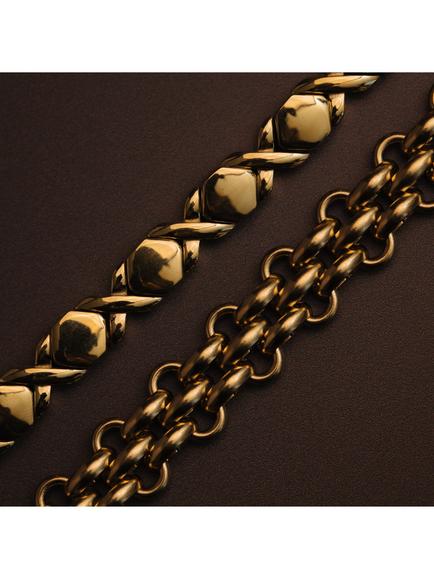 Orelia Luxe Waterproof Cross Tennis Bracelet, Gold - view 2, Gold