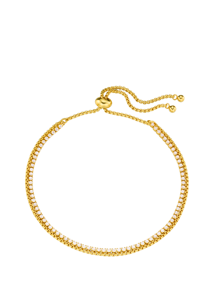 Orelia Crystal Tennis Bracelet, Gold, Gold