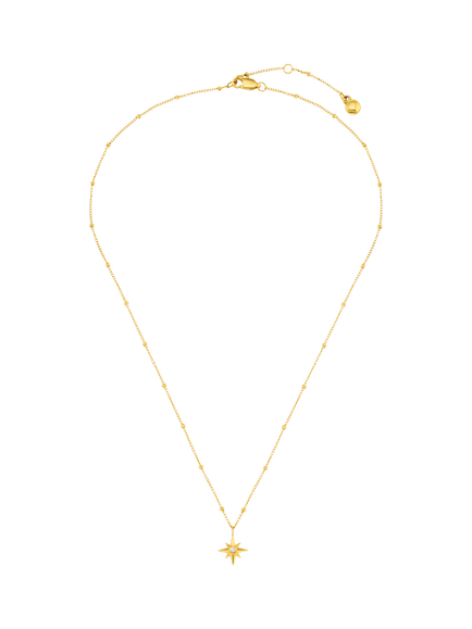 Orelia Luxe Waterproof Cubic Zirconia Satellite Chain Necklace, Gold - view 2, Gold