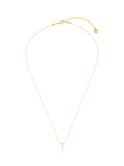 Orelia Faux Pearl Necklace, Gold/White - view 2, Gold/White
