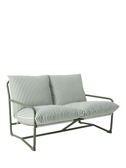 John Lewis OUTLET Marcy 2-Seater Sling Garden Sofa, Like New, Green, Green