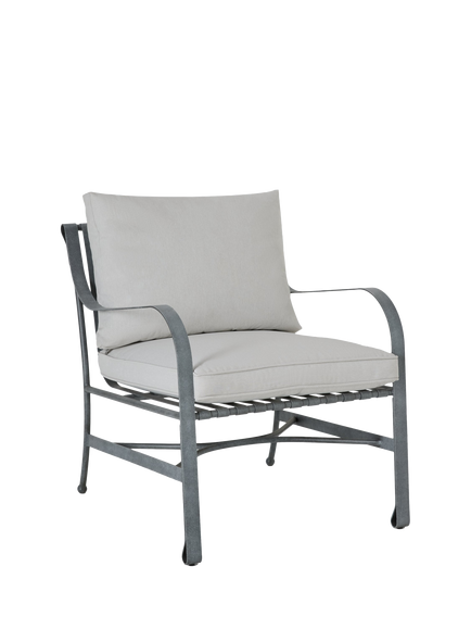 John Lewis OUTLET Ribbon Metal Garden Lounge Chair, Like New, Grey, Grey