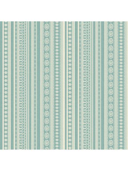 Joules Decorative Stripe Wallpaper, Duck Egg Bl/ Cream