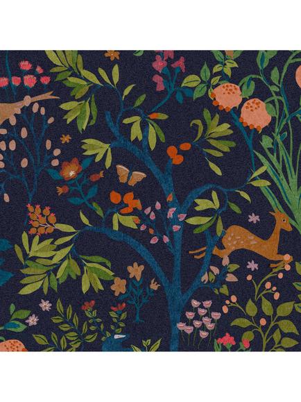 Joules Enchanted Woodland Wallpaper, Navy