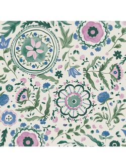 Joules Festival Flowers Print Wallpaper, Cream/Multi