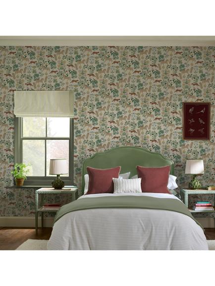 Joules Folk Forest Floral Wallpaper, Multi - view 2, Multi
