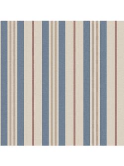 Joules Grove Stripe Wallpaper, Pink/Blue, Pink/Blue