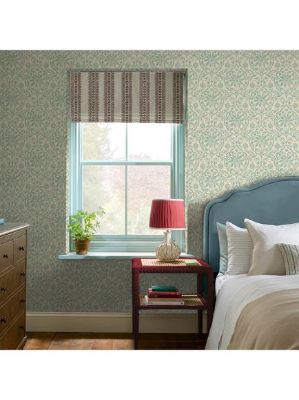 Joules Indienne Palm Wallpaper, Duck Egg - view 2, Duck Egg