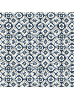 Joules Meadow Geo Wallpaper, Navy & Cream, Navy & Cream