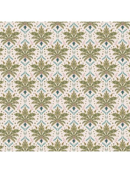Joules Palm Geo Print Wallpaper, Cream/Multi, Cream/Multi