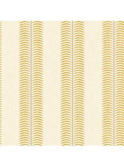 Joules Palm Leaf Stripe Wallpaper, Cream & Yellow, Cream & Yellow