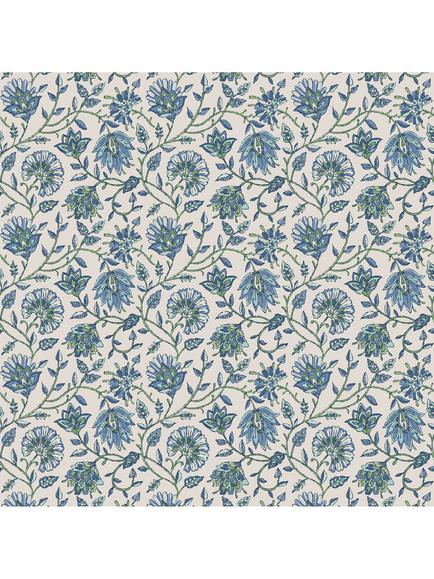 Joules Trailing Indienne Floral Wallpaper, Blue & Green