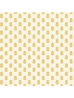 Joules Woodblock Floral Wallpaper, Cream & Yellow